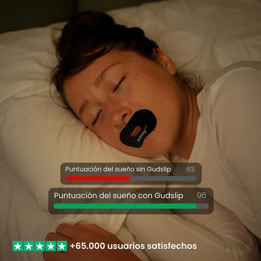 (Amazon)Cinta Bucal GudSlip® – 30+ 6 Cintas Bucales - Adhesivo Hipoalergénico para Promover la Respiración Nasal, Reducir Ronquidos y Mejorar la Calidad del Sueño – Cómoda y Segura para Uso Nocturno - Image 4