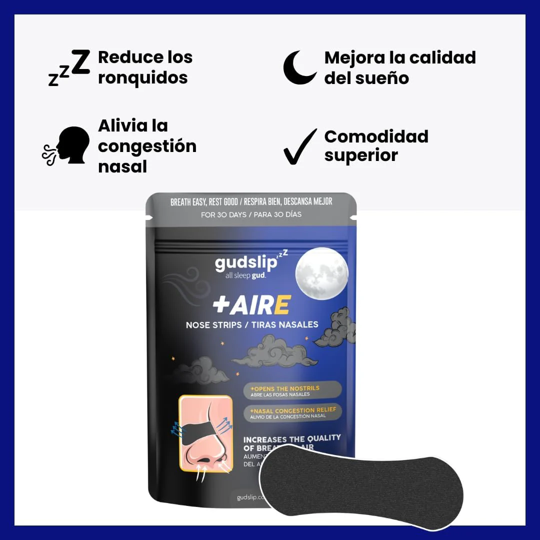 (AMAZON)Tiras Nasales Gudslip® – Suministro de 30 + 6 Días para Mejorar la Respiración Nasal, Reducir los Ronquidos y Aliviar la Congestión – Cómodas y Efectivas para un Sueño Reparador - Image 5